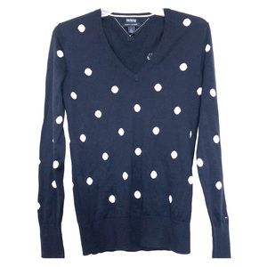 Tommy Hilfiger Navy Polka Dot Sweater